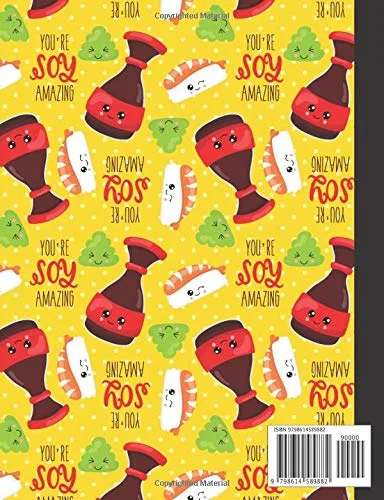 Vista 2 de Composition Notebook Kawaii Soy Wasabi Wide Ruled Lined Kawaii Notebook - Kawaii Note book Journal