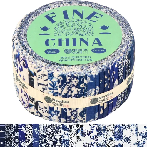 Vista 12 de Jelly Roll - 40 tiras de 2.5 x 44 pulgadas Paquetes de tiras de algodón – Tela acolchada perfecta para coser, proyectos de edredón precortados