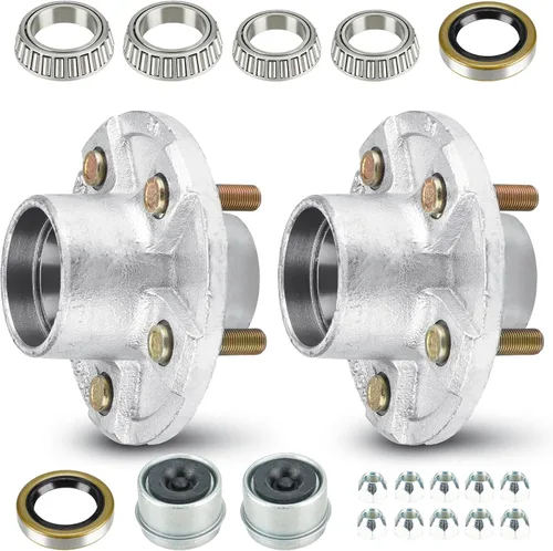 Vista 10 de SEHNSUCHT Kit de cubo loco para remolque, 5 lengüetas, cubo loco de 4.5 pulgadas para remolque de 3500 libras, bujes de remolque de barco, 5