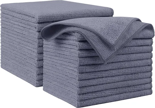 Vista 11 de AIDEA Paño de limpieza de microfibra negro 50PK, toallas de microfibra para automóviles, paños de automóvil de alta calidad, trapos de limpieza sin