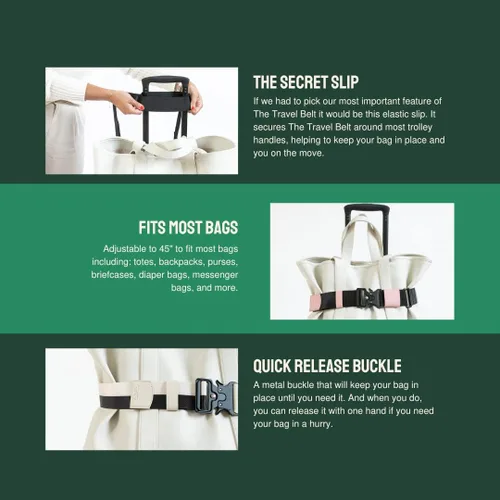 Vista 7 de El cinturón de viaje original Cincha para equipaje - Añade una correa de equipaje para la bolsa de mano - Accesorios de viaje para aeropuerto