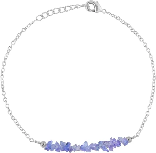 Vista 50 de TGH Pulsera de barra de chips naturales, cristal curativo, pulsera de cuentas crudas chapada en plata, cadena ajustable de 7 + 1 pulgada, regalo