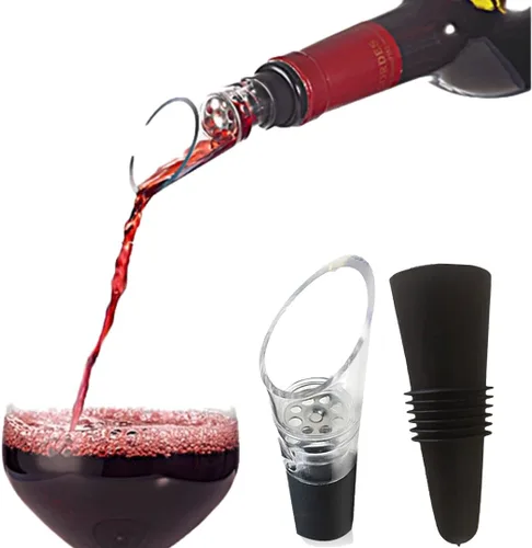 Aireadores para vino – Difusor oxigenador 2 en 1 y dispensador de vertido para sabores mejorados y suaves de vinos tintos – Respirador de aireación