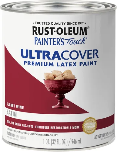 Vista 55 de Rust-Oleum 1922502-2PK Painter's Touch - Pintura de látex, cuarto de galón, azul marino brillante, 32 onzas líquidas (paquete de 2)