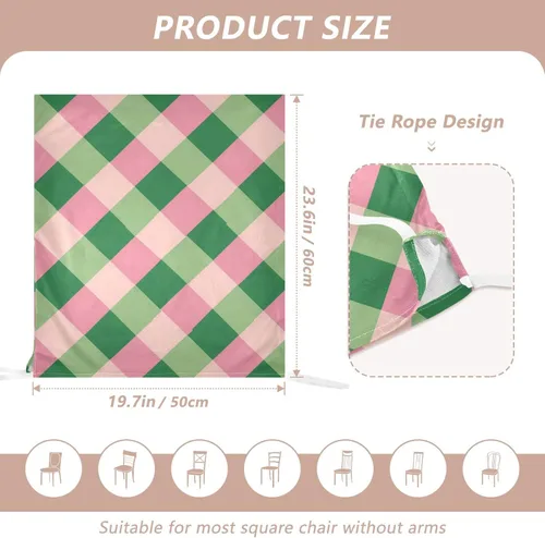 Vista 3 de Blush Green Square Decorative Chair Slipcover for Festivals (Easter, Graduation, etc.) Soft Stretch Chair Covers Cover para sillas de comedor 6