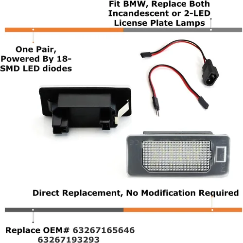 Vista 2 de iJDMTOY 24-SMD lámparas LED para patente, libre de error, para BMW serie 1, 2, 3, 4, 5, serie X3 X4 X5 X6