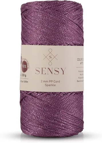 Vista 145 de Sensy Premium 2mm 229.5 metros de cuerda de poliéster 100% cordón de polipropileno Cordón de macramé 2mm Cordón para bolso de crochet Hilo