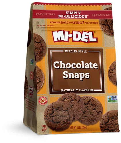 Vista 30 de Mi-Del Galletas de chocolate crujientes, con certificación sin OMG, 0.00 oz de grasa trans, galletas saludables (paquete de 8)