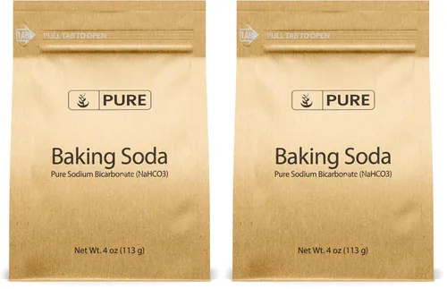 Vista 10 de Ingredientes Originales Puros Bicarbonato de Sodio (Soda para Hornear) (4 oz) Siempre Puro, Sin Rellenos Ni Aditivos, Envase Ecológico