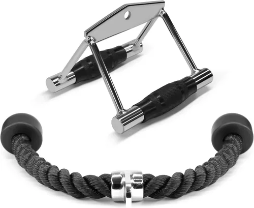 Vista 8 de Yes4All Juego de accesorios para máquina de cable de prensa de tríceps, accesorio desplegable LAT, accesorios de máquina de cable para gimnasio