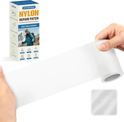 Vista 21 de KING MOUNTAIN Cinta de reparación de lona, parche para equipos para exteriores, 4 x 63 pulgadas, impermeable, autoadhesiva para reparar cubiertas