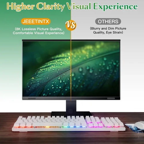 Vista 7 de Filtro de pantalla de privacidad magnético de 32 pulgadas para monitor de pantalla ancha de 16:9 de escritorio de PC, protector de ojos antiespía