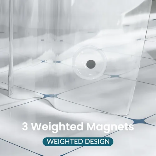 Vista 4 de Titanker 3G forro de PEVA para cortina de regadera, 72 x 78 pulgadas, forro plástico transparente, ligero e impermeable para cortina, para baño