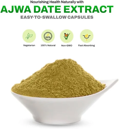 Vista 8 de Dr. HERBALIST Extracto de dátiles Ajwa 350mg - 60 cápsulas Sin OMG Absorción rápida Vegetariano