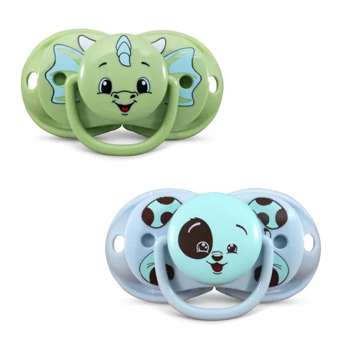 Vista 9 de RaZbaby Keep-It-Kleen - Paquete de 2 chupetes para bebé, se cierra cuando se cae, pezón de ortodoncia de silicona sin BPA, ideal para viajes