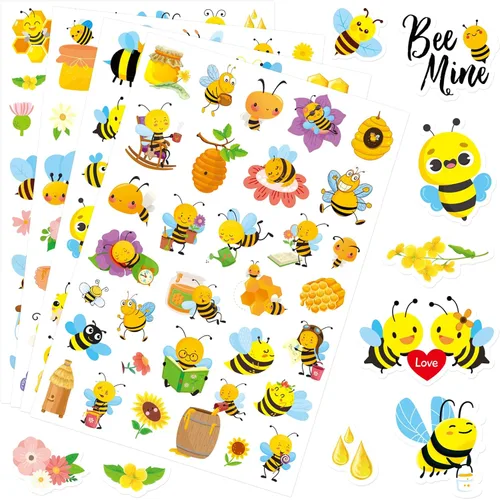Vista 15 de Lindas calcomanías de acuarela de safari, bosque, animales, dinosaurios, peces, 715 unidades para niños pequeños, adolescentes, calcomanías