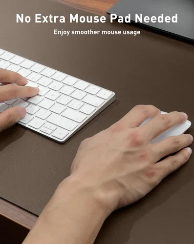 Vista 231 de Aothia Protector de escritorio de cuero, alfombrilla para mouse, alfombrilla de escritorio de oficina, 31.5 x 15.7 pulgadas, secante de escritorio