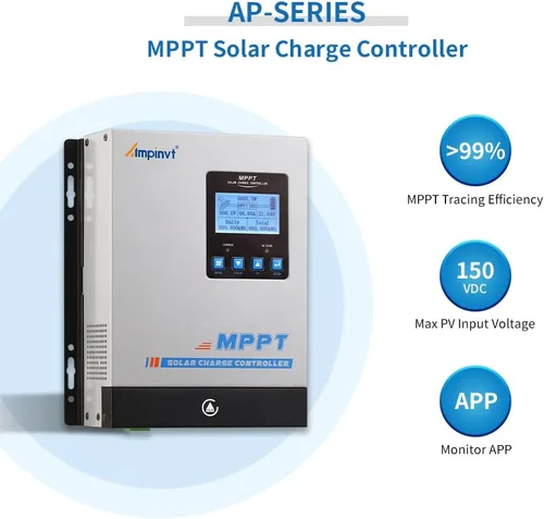 Vista 2 de 40A Controlador de Carga de Panel Solar MPPT, Regulador de Batería Solar 12v 24v 36v 48v auto máx 150v Entrada PV, adecuado para Batería de Litio