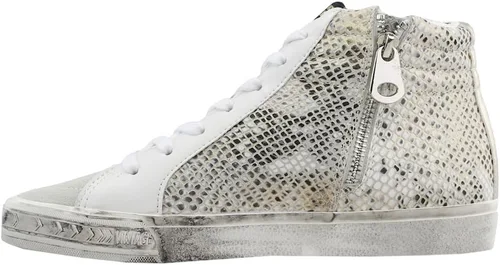 VINTAGE HAVANA Kate Snake - Zapatos deportivos con cordones altos para mujer, estilo casual, color gris