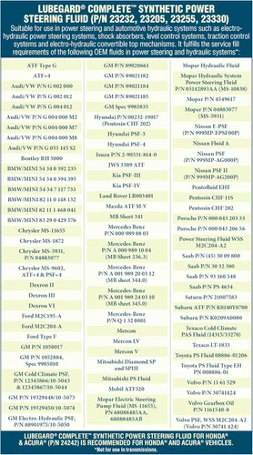 Vista 3 de Lubegard 23201 Líquido de dirección asistida sintético completo, 1 galón