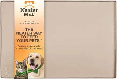 Vista 24 de Neater Pet Brands Neater Mat - Tapetes para mascotas para comida y agua, tapete para tazón de gato y perro, de silicona impermeable, bandeja
