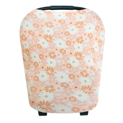 Vista 6 de Copper Pearl Funda multiusos: fundas de asiento de automóvil, funda de lactancia y funda de cochecito para el sol, tela elástica, uso para todas