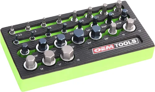Vista 9 de OEMTOOLS 24293 Stubby Torx Juego de dados Torx de 13 piezas Juego de 1/4 pulgadas para extracción de sujetadores de espacio reducido, incluye