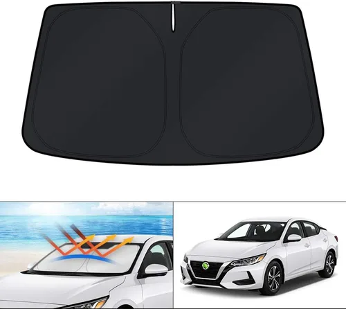 Vista 52 de KUST Parasol para parabrisas para BMW X1 F48 2016, 2017, 2018, 2019, 2020, 2021, 2022, accesorios de ajuste personalizado, parasol plegable