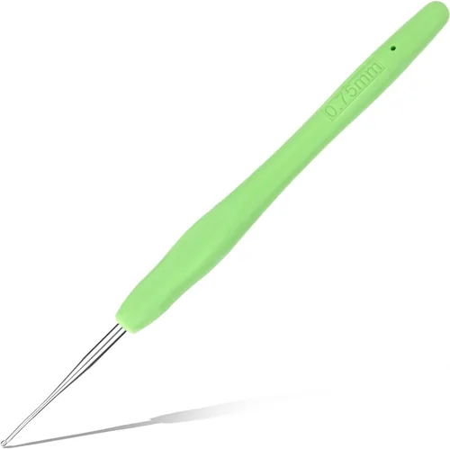 Vista 21 de Gancho de ganchillo de 5,5 mm, mango ergonómico para manos artríticas, agujas de tejer extra largas para principiantes y lana para crochet (5,5 mm)