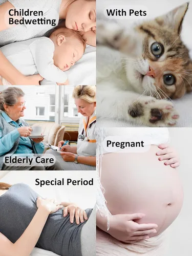 Vista 7 de WYFKYMXX Protectores de edredón para incontinencia, funda de edredón impermeable y transpirable, lavable y reutilizable, con lazos en las esquinas