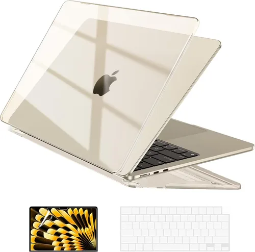 Vista 14 de EooCoo Funda compatible con MacBook Air de 15 pulgadas M5 2026 2025-2023 Release M4 M3 M2 modelo A3448 A3241 A3114 A2941, carcasa rígida