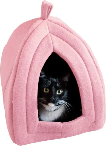 Vista 9 de Cat House - Indoor Cat Bed with Removable Foam Cushion - Pet Tent for Kittens, Rabbits, Guinea Pigs, and Other Small Animals by PETMAKER