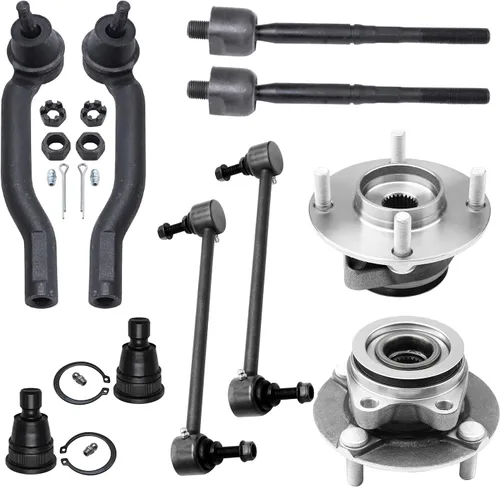 Vista 293 de Detroit Axle - Kit de 4 piezas de manguetas de dirección para Honda Civic 2006-2011, 2 manguetas de dirección delanteras y bujes de ruedas