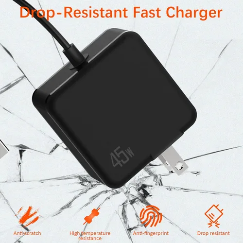 Vista 5 de Cargador rápido de 45 W, cargador USB C con cable de carga de 6 pies, cargador de viaje portátil para Nintendo SwitchLiteOLEDDock, Tablet PC