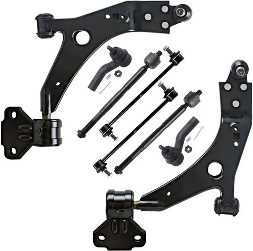 Vista 172 de Detroit Axle - Kit de brazos de control delanteros de 8 piezas para Chevy Trailblazer EXT GMC Envoy XL XUV Buick Rainier Isuzu Ascender, brazos
