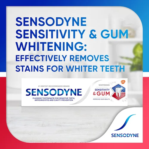 Vista 5 de Sensodyne Sensitivity & Gum Whitening Toothpaste, Toothpaste for Sensitive Teeth & Gum Problems, 3.4 Ounces (Pack of 3)
