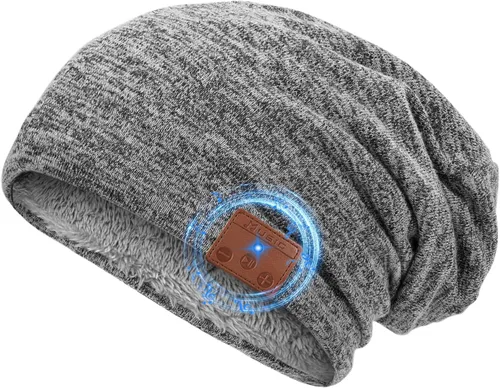 ASIILOVI Gorro Bluetooth versión 2023, gorro con forro de lana de doble capa, regalo tecnológico único para hombres, mujeres, adolescentes, familia,
