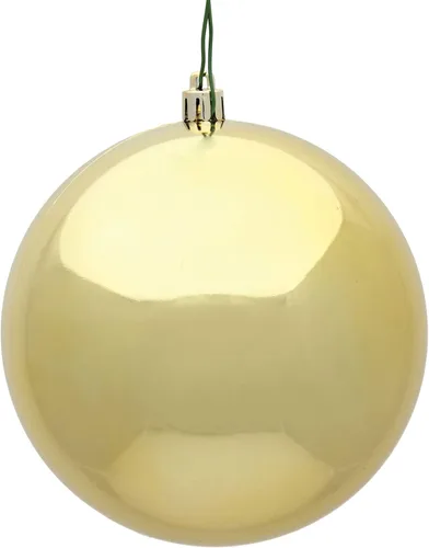 Vista 18 de Vickerman Esfera de adorno de Navidad de 10 pulgadas con acabado de caramelo, plástico inastillable, resistente a los rayos UV, decoración de árbol