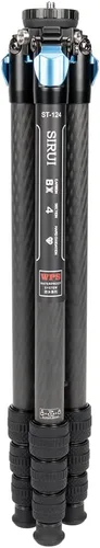 Vista 5 de SIRUI ST-124 Trípode de fibra de carbono con columna central triangular, impermeable, trípode de viaje para cámaras, 4 secciones, 62.2 pulgadas