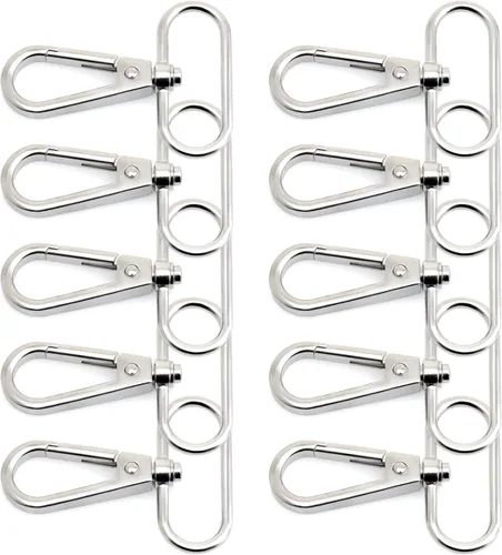 Vista 20 de CRAFTMEMORE Broches de langosta giratorios con gancho a presión, clips de moda, FS10, paquete de 10 (latón antiguo, 1 pulgada)