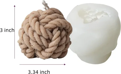 Vista 5 de Moldes de vela Molde de silicona para hacer velas, moldes 3D de bricolaje para cera de soja, cera de abejas, vela perfumada, regalos del día de San