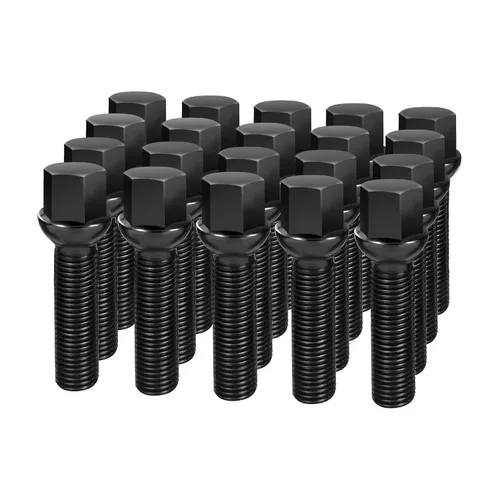 Vista 10 de Dynofit - Pernos de 14x1.5 compatibles con Audi, vástago de 27mm, 52mm de alto, pernos de rueda cónicos de asiento aftermarket para A1 A2 A3 A4 A8