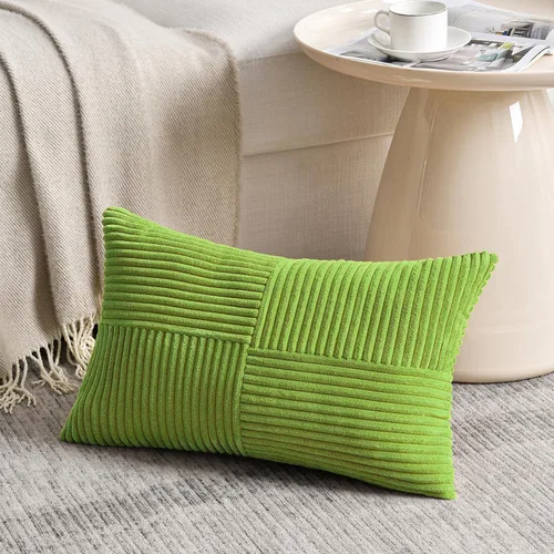 Vista 117 de Fancy Homi Fundas de almohada decorativas lumbares de color amarillo mostaza de 12 x 20 pulgadas para sala de estar, sofá cama, estilo rústico