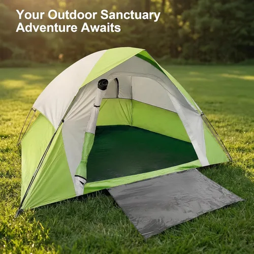 Vista 7 de XL Tienda de campaña con cúpula para 4 a 6 personas, doble capa impermeable, desmontable para senderismo al aire libre, pesca