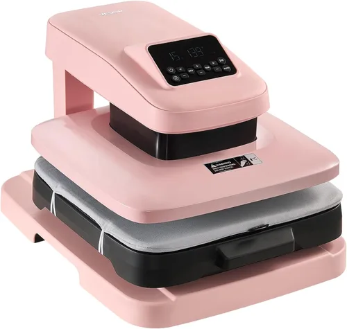 Vista 14 de Máquina de presión de calor automática VEVOR, 15 x 15 pulgadas, máquina de estampado para playeras con liberación automática y presión ajustable