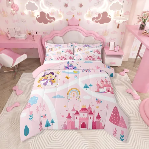 Vista 34 de Feelyou Juego de edredón de la Torre Eiffel, elegante juego de ropa de cama de París, edredón romántico para niños, niñas, niños, adolescentes