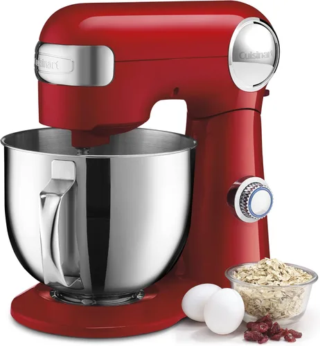 Vista 6 de Cuisinart SM-50R Batidora de pie de 5.5 cuartos de galón, rojo rubí (renovado)