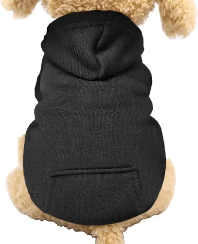 Vista 29 de Jecikelon Sudadera con Capucha de Invierno para Perro con Bolsillos Ropa Cálida para Perros Pequeños Abrigo Chihuahua Ropa para Cachorro Gato Naranja