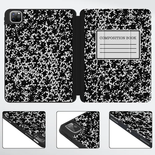 Vista 7 de Tuiklol Funda para iPad Pro de 12.9 pulgadas de 6ª/5ª/4ª/3ª/3ª generación 2022 2021 2020 2018 - Soporte para lápiz integrado, cubierta trasera