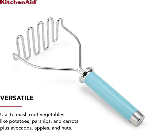 Vista 3 de KitchenAid Gourmet Machacador de Alambre de Acero Inoxidable, 10.24 Pulgadas, Azul Aguamarina